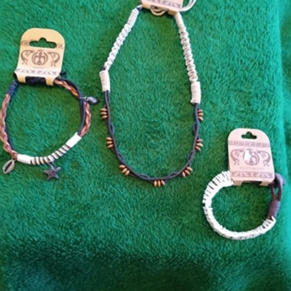 Unique brand necklace and 2 bracelets
